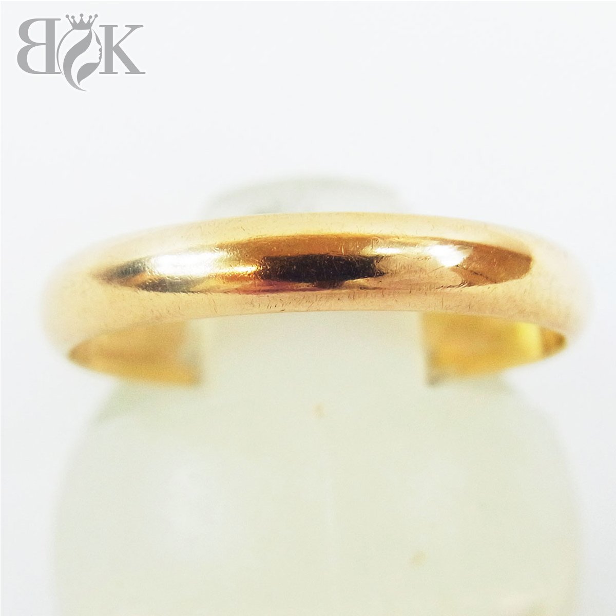 K18 シンプルリング 造幣局刻印 約12号 縦幅:約3.0mm 約2.3g ゴールド 指輪 ■