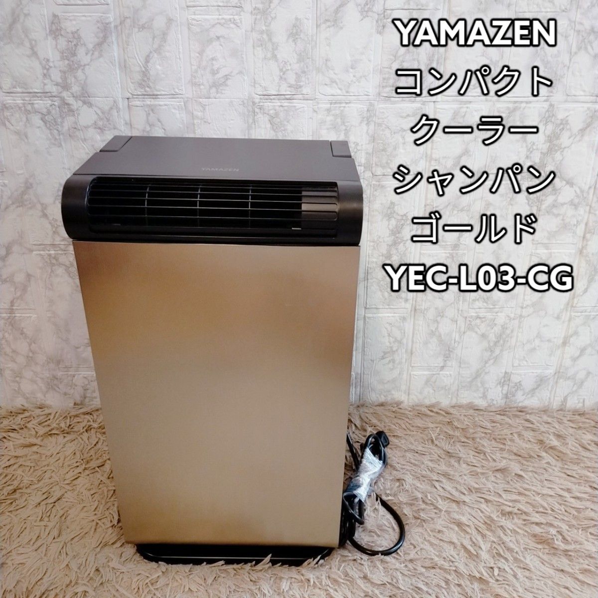 第一ネット YAMAZEN コンパクトクーラー シャンパンゴールド YEC-L03