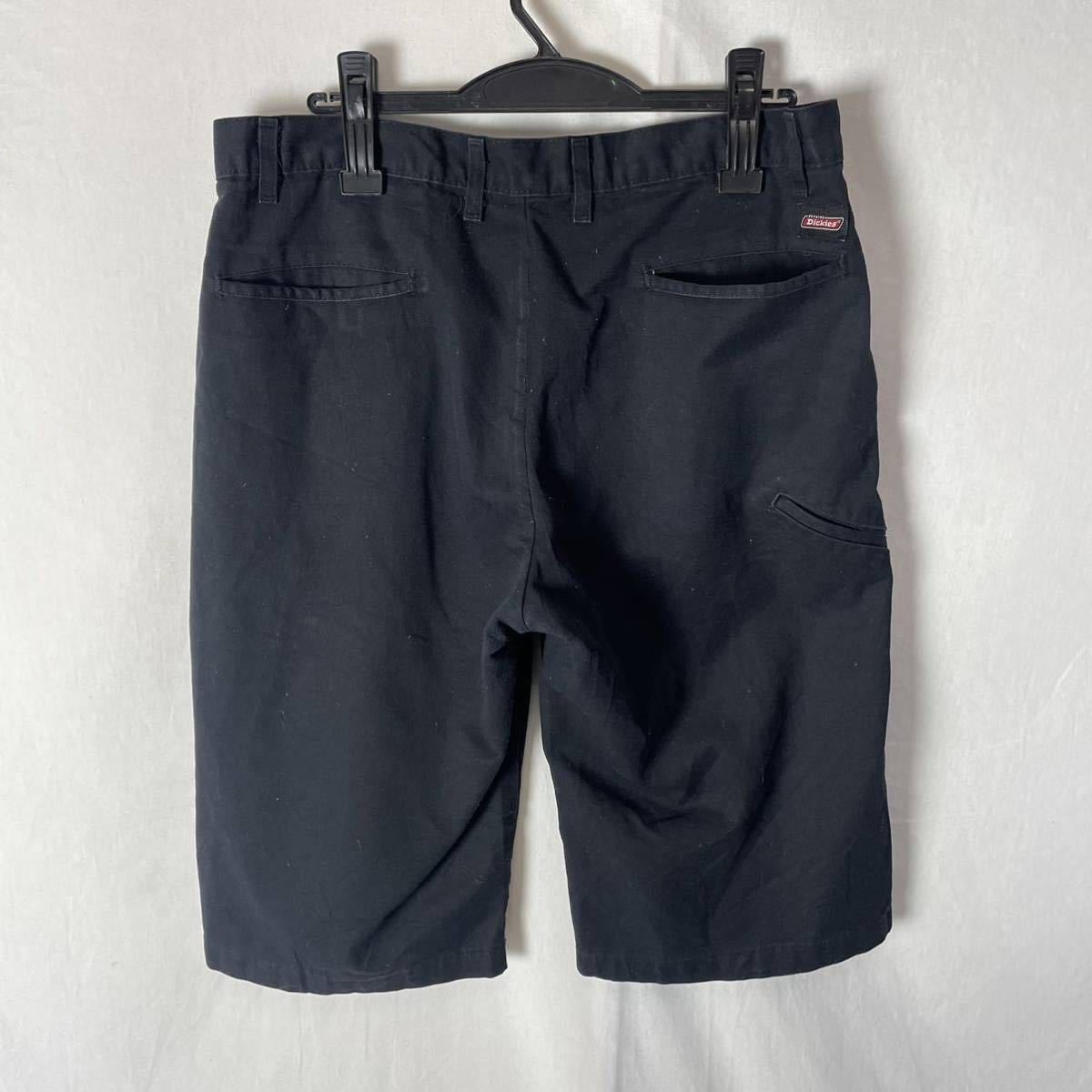 genuine dickies ワークハーフパンツ　古着　34インチ　ブラック　ヴィンテージ WORK WEAR ショートパンツ_画像3