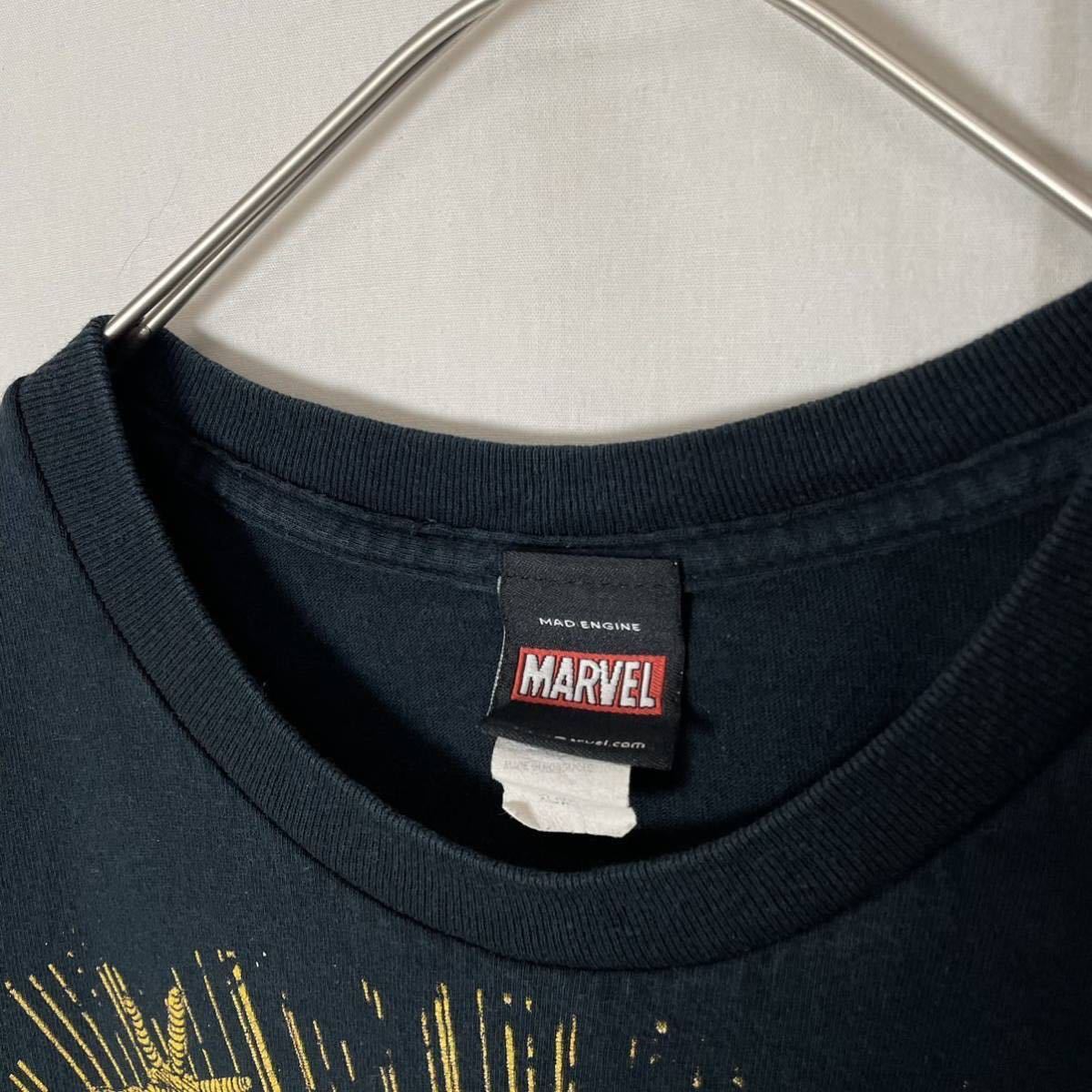 2011 MARVEL 半袖プリントTシャツ 古着 XLサイズ ブラック ヴィンテージの画像3