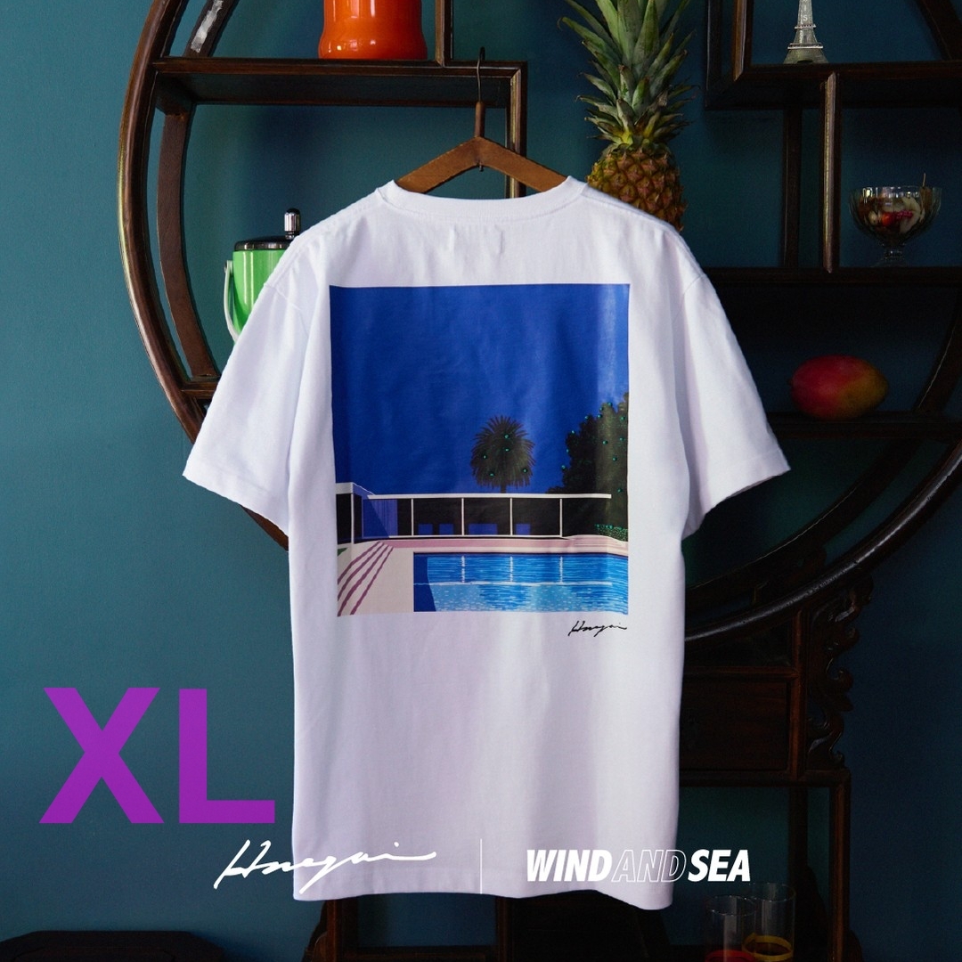 有名なブランド SEA AND 【XL】WIND Hiroshi ホワイト Tシャツ プール