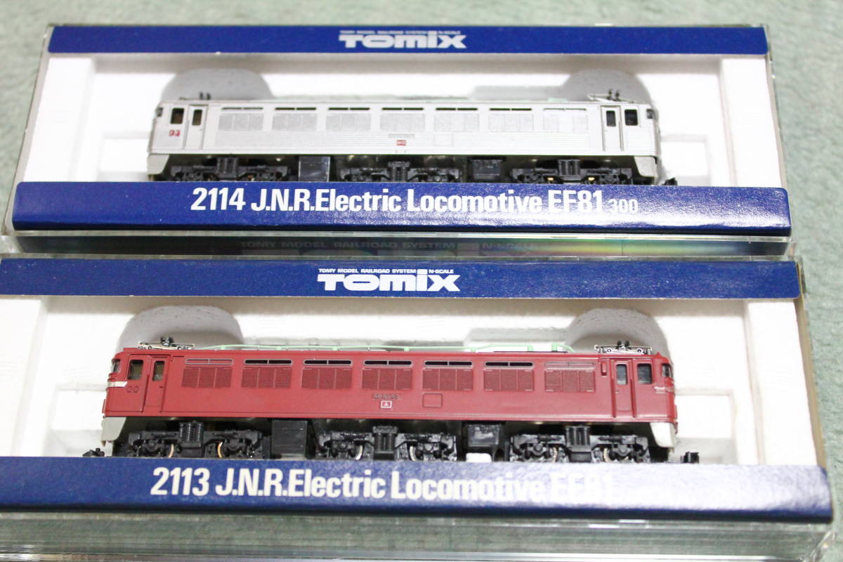TOMIX　Nゲージ製品旧製品　2113/2114　EF81-0/EF81-300各1両の2両セット　作動品中古