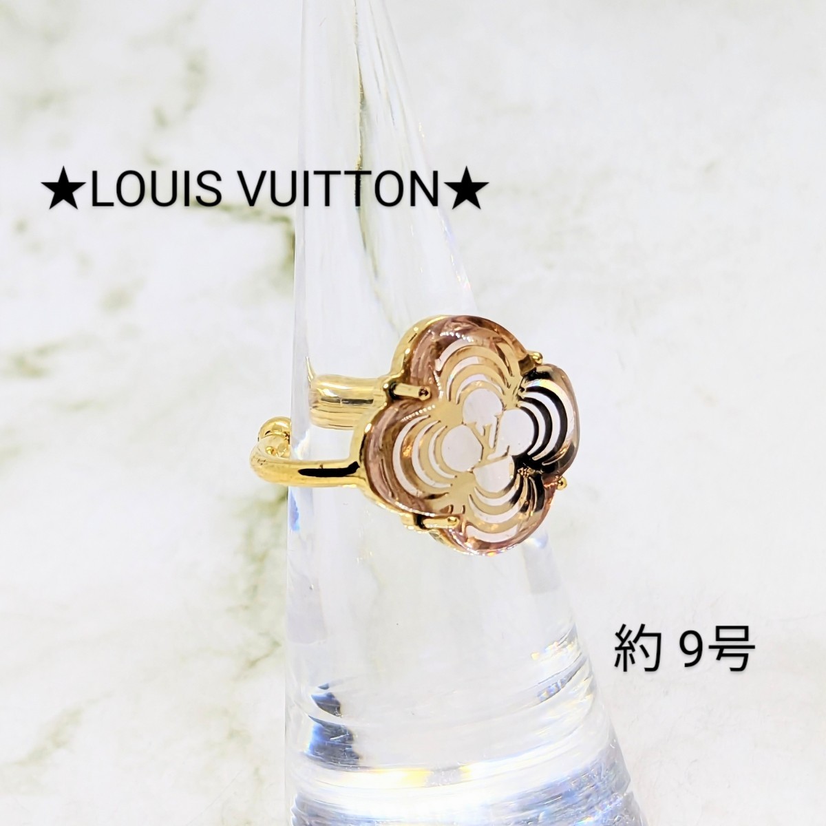 本物の VUITTON LOUIS ルイヴィトン ゴールド リング 指輪 16号 L