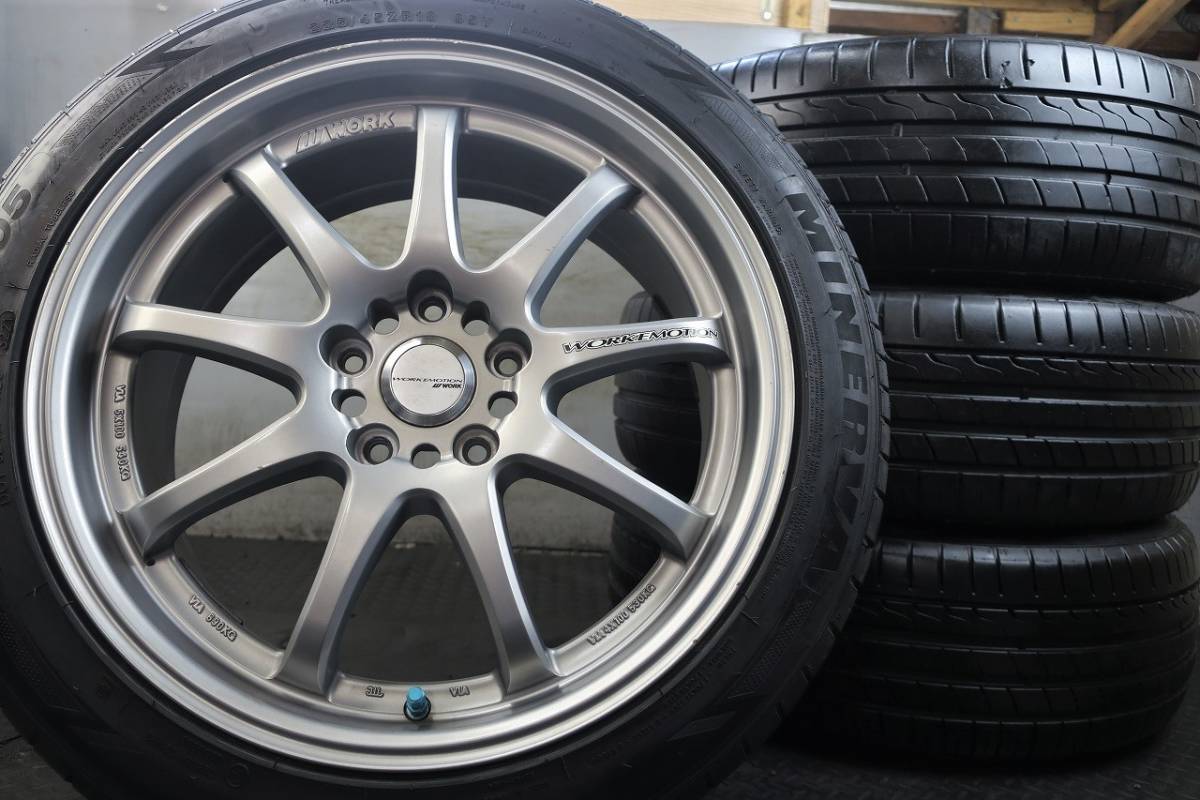 大人気 WORK ワーク エモーション XD9 18×7.5J +53 PCD114.3/5H 225/45R18 エスティマ オデッセイ レヴォーグ アテンザ等 手渡OK 迅速発送_画像1