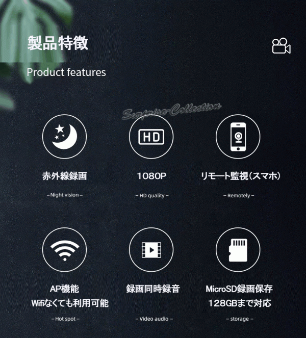 防犯カメラ 充電式 監視カメラ 録画機不要 録画 録音 動体検知 音声検知 x1◆_画像3