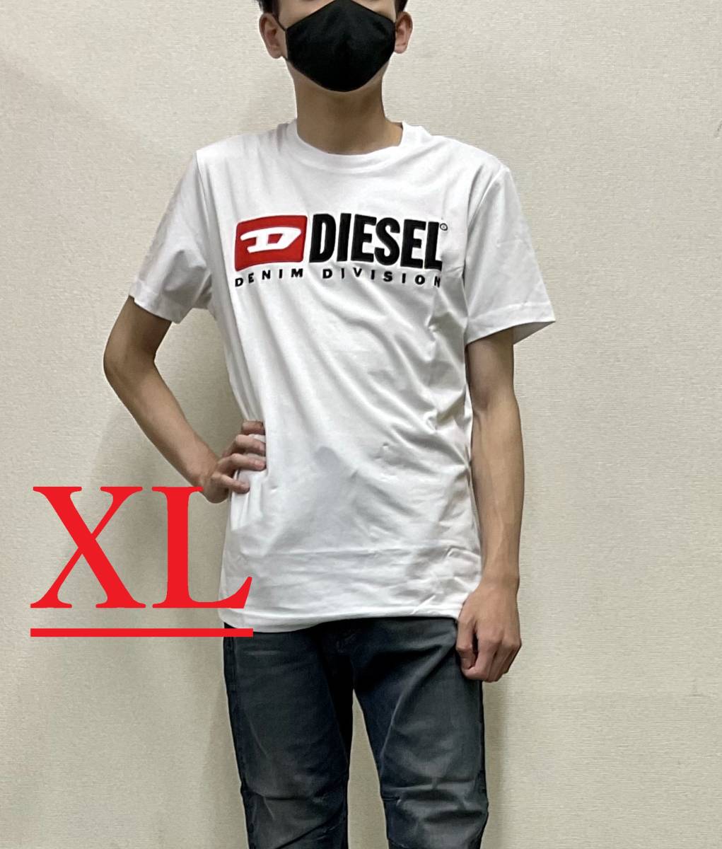 ディーゼル　Tシャツ 20B23　ホワイト　XLサイズ　リバイバル ロゴ デザイン　新品 タグ付　DIESEL　T-DIEGOR-DIV　A03766 0GRAI