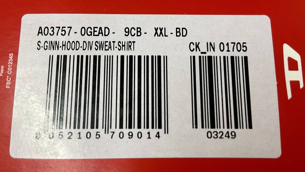 ディーゼル　パーカー & スウェットパンツ 21B23　グレー　XXLサイズ　新品 タグ付　セットアップ　DIESEL　A03757&A03770　ギフトにも