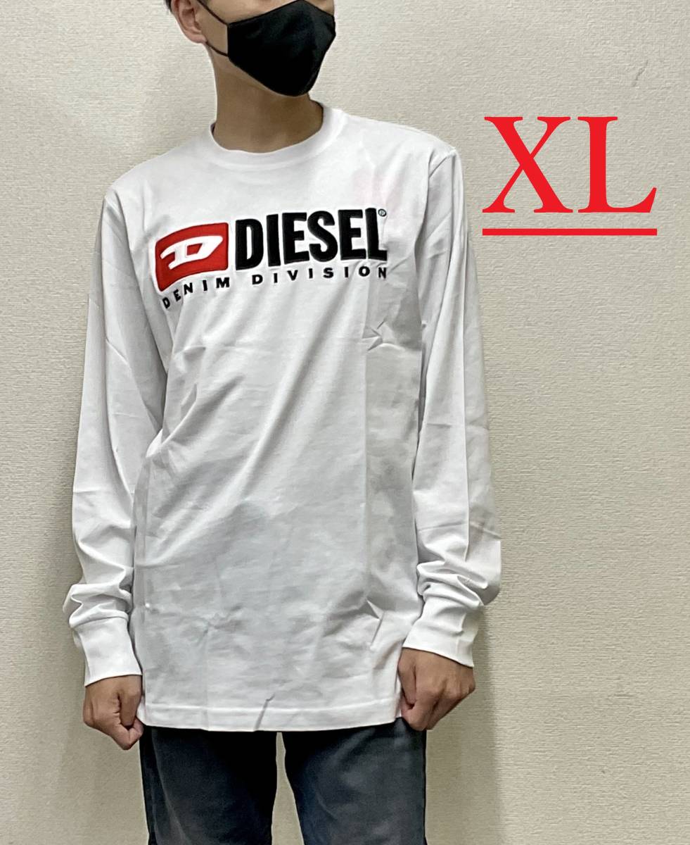 ☆大感謝セール】 ディーゼル 長袖Tシャツ 20B23 ホワイト XLサイズ