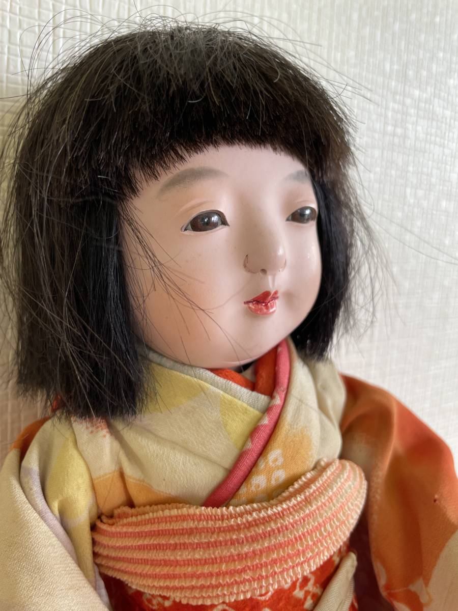 世高μI1 【身長約32㎝ 市松人形】首が揺れます日本人形昭和レトロ