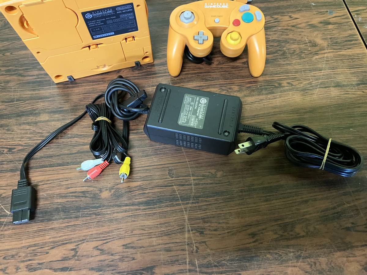 Nintendo GameCube Spice Orange Console controller set tested