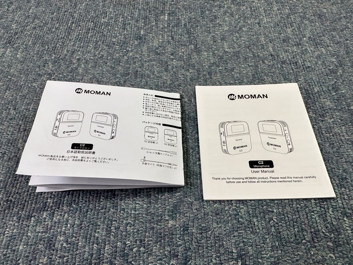 1度使用 MOMAN C2 ワイヤレスピンマイク-