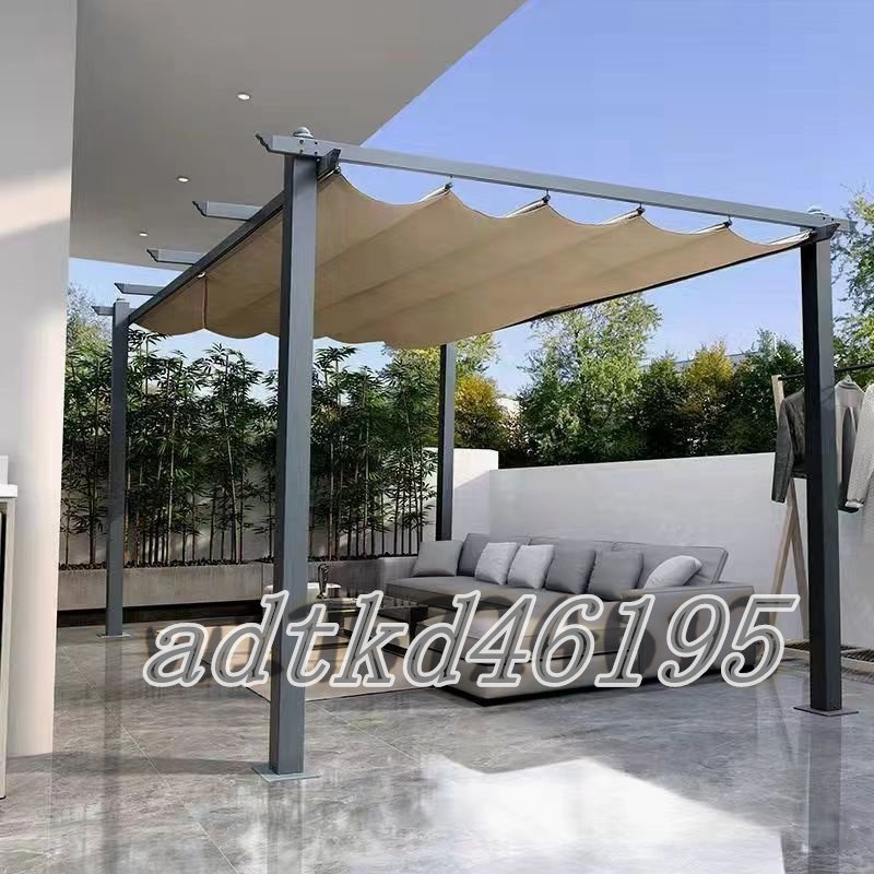  high quality shade attaching pergola beige / terrace shade sunshade awning beige 