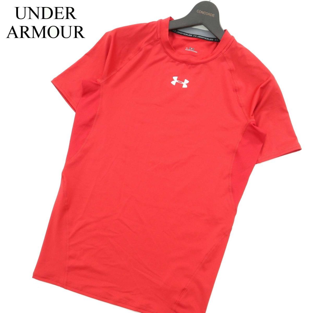 UNDER ARMOUR アンダーアーマー S/S ベースレイヤー ストレッチ 半袖 カットソー Tシャツ Sz.XL メンズ 大きい トレーニング A3T09095_7#Dの画像1