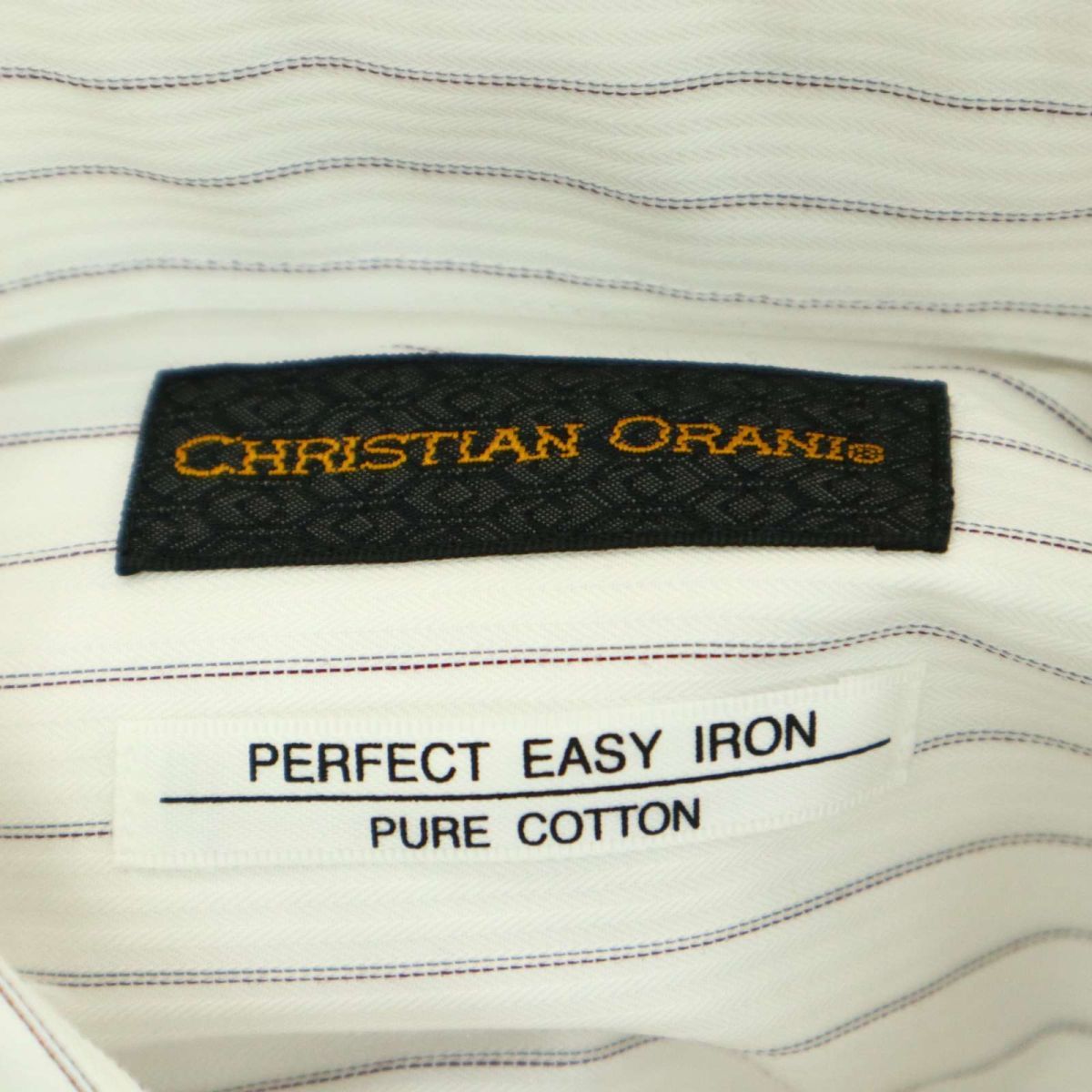 【新品 未使用】 CHRISTIAN ORANI クリスチャンオラーニ 通年 ストライプ 長袖 シャツ ワイシャツ Sz.39-80　メンズ 　A3T09655_8#C_画像6