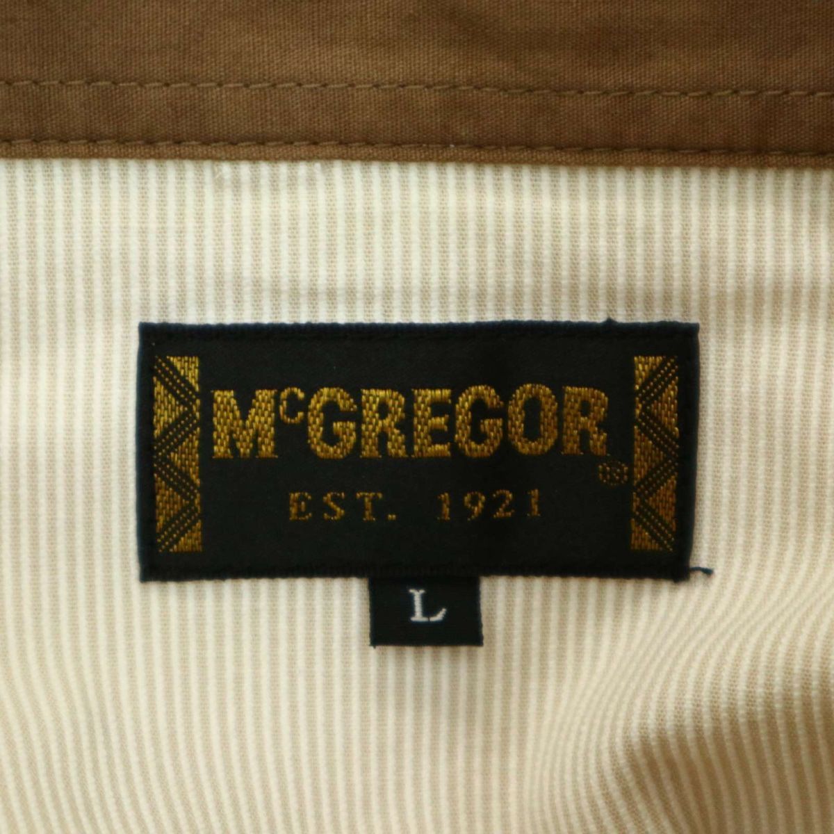 McGREGOR マクレガー 通年 二重襟★ ロゴ刺繍 長袖 鹿の子 ポロシャツ Sz.L　メンズ　A3T09654_8#C_画像6