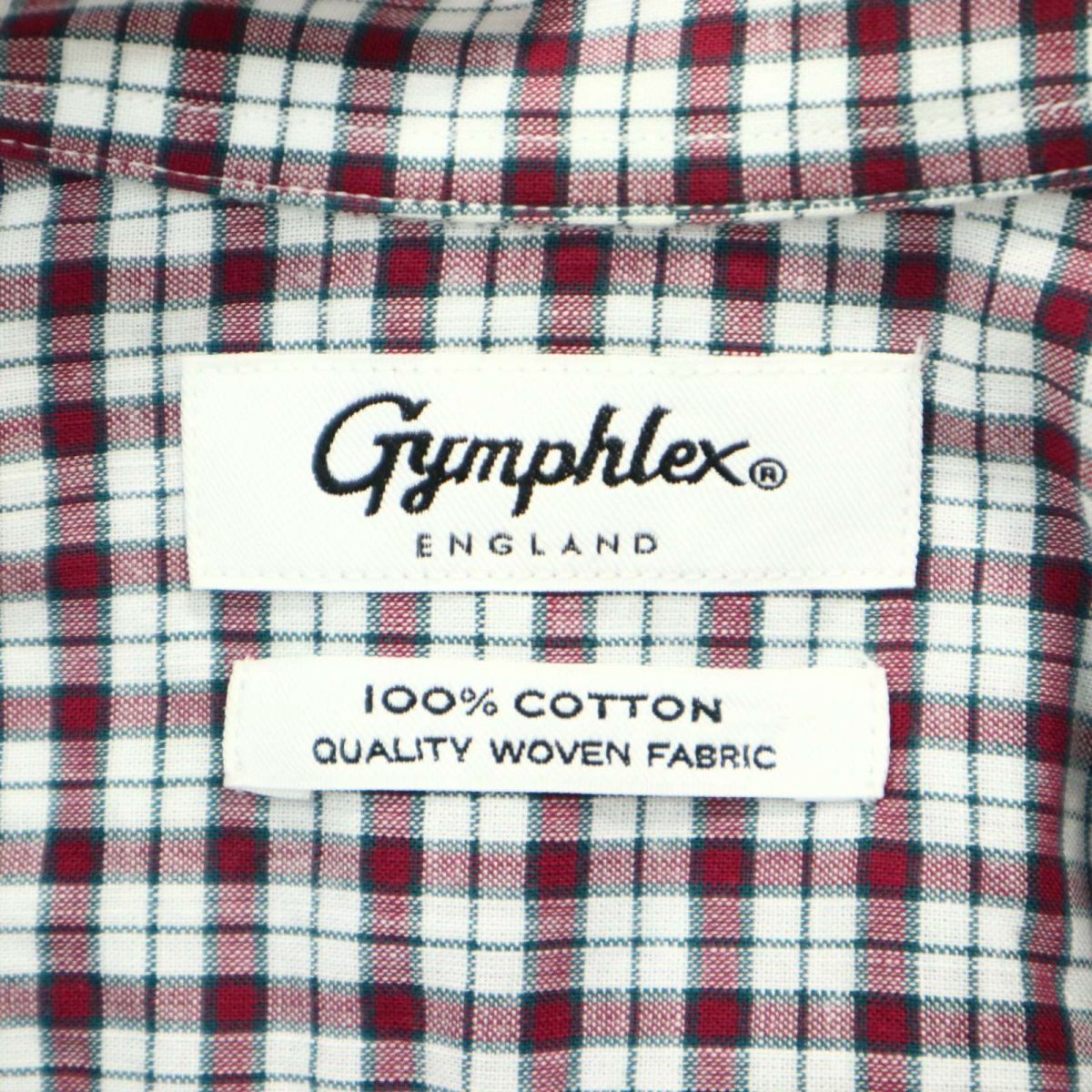 19SS★ Gymphlex ジムフレックス 通年★ 長袖 チェック シャツ Sz.M　メンズ 日本製　A3T09722_8#C_画像6