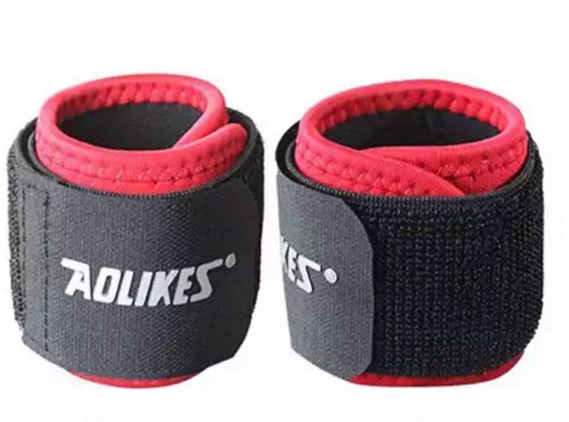  new goods AOLIKES wrist supporter wrist wrap 2 piece set .tore red 