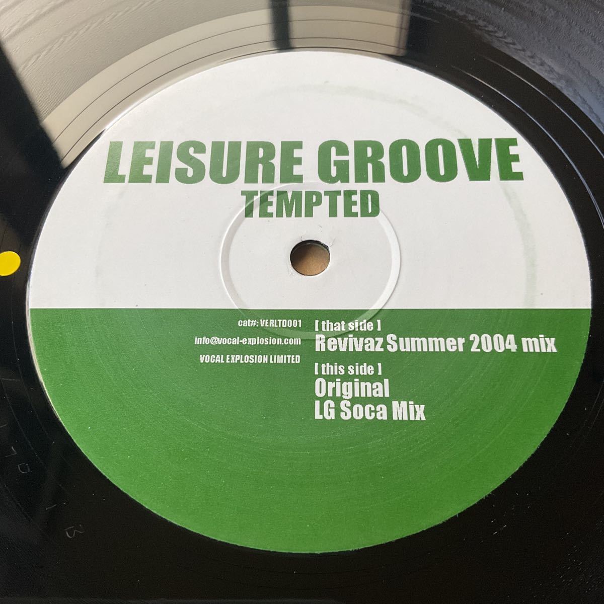 12インチ LEISUREGROOVE - TEMPTED UK GARAGE, SOCA_画像3