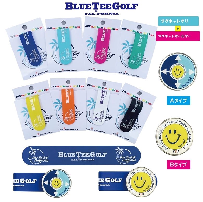 ■③9【Aタイプ：ブルー】ブルーティーゴルフ【シリコンマグネット クリップ +ボールマーカー】クリップマーカーBLUE TEE GOLF MC-001_画像6