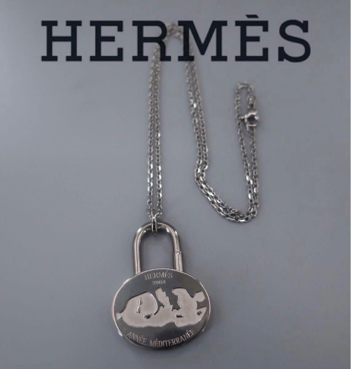 HERMES カデナ 2003 地中海 錠 カギ バッグチャーム ペンダント-