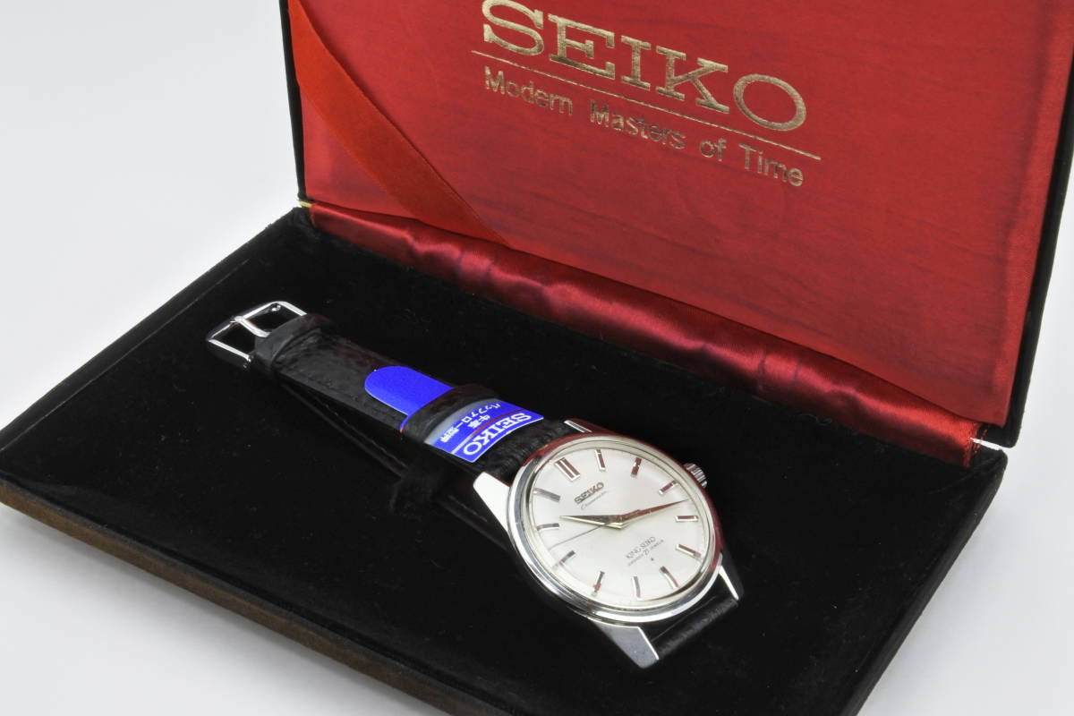 希少な初期型☆１９６４年製　SEIKO　キングセイコークロノメーター49999　獅子メダリオン　２７石　手巻紳士腕時計　国産名機逸品