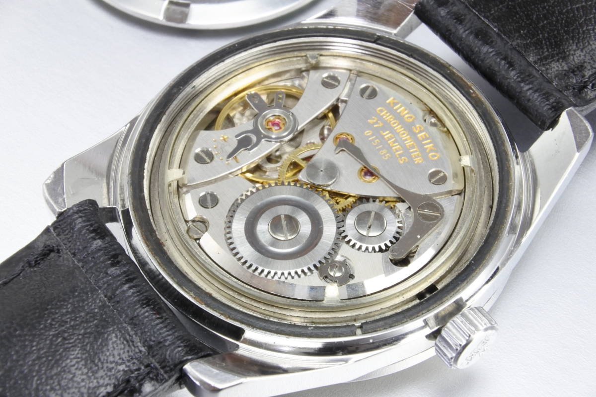 希少な初期型☆１９６４年製　SEIKO　キングセイコークロノメーター49999　獅子メダリオン　２７石　手巻紳士腕時計　国産名機逸品_画像5