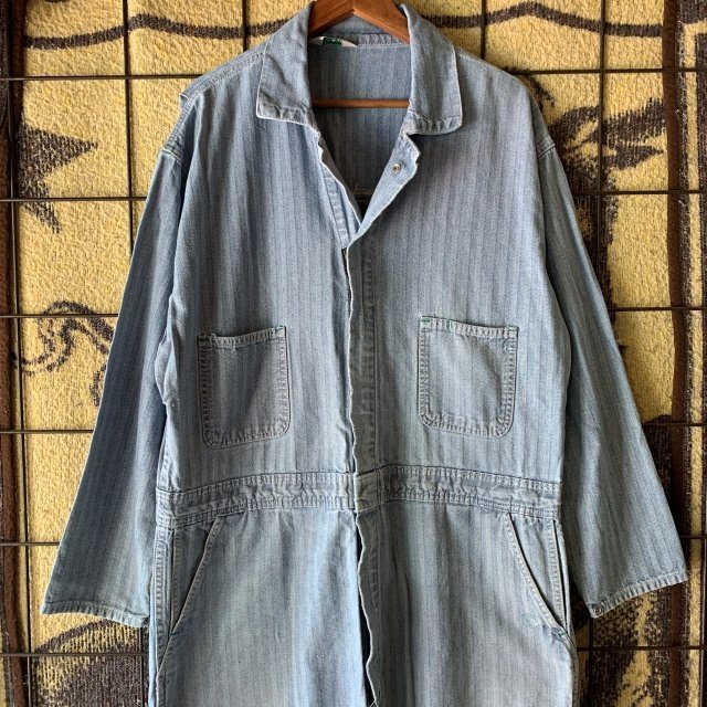 格安人気 【L/XL】KEY 作業着 リペア コットン アメリカ古着 レトロ オールド ツナギ■ビンテージ オールインワン ヘリンボーン つなぎ、オーバーオール 格安人気 【L/XL】KEY 作業着 リペア コットン アメリカ古着 レトロ オールド ツナギ■ビンテージ オールインワン ヘリンボーン つなぎ、オーバーオール