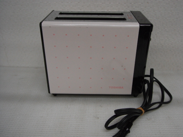 TOSHIBA 東芝 ポップアップトースター HTT-650N ピンク 8～6枚切り用 昭和レトロ 通電確認済 Z-a_画像1