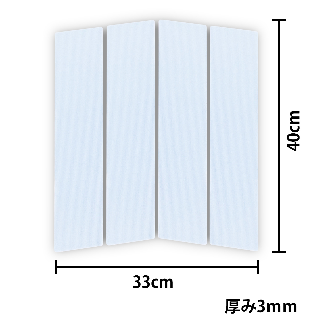 サーフィンデッキパッド★フロント用パッド 4ピース前用デッキパット ホワイト白 サーフボード グッズ 滑り止めショート ワックス_画像4