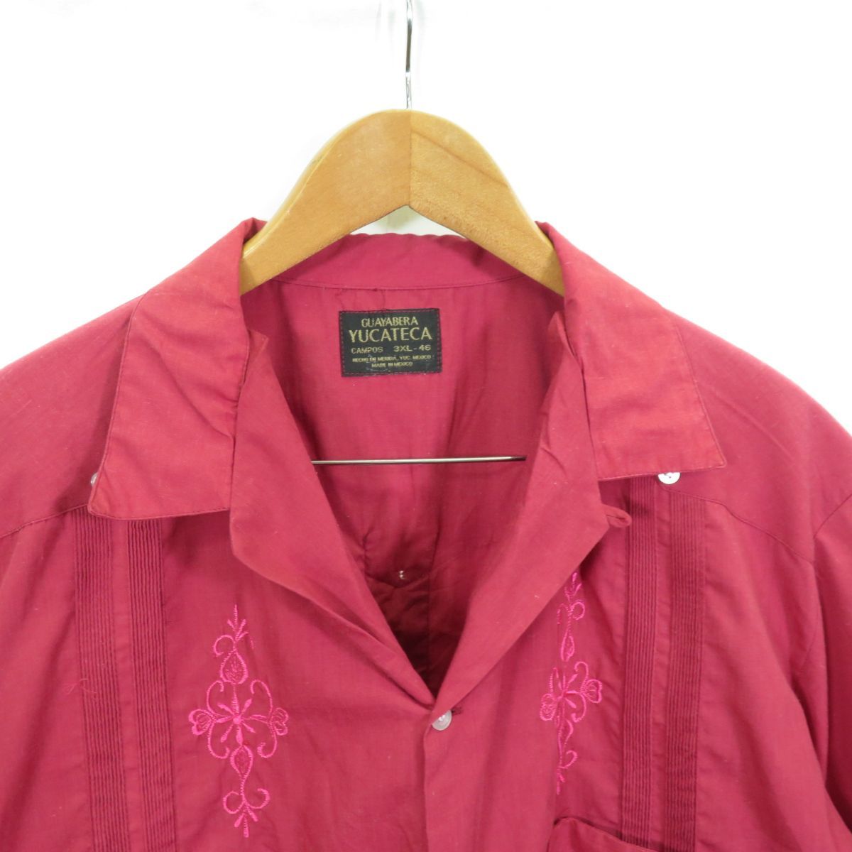 90s GUAYABERA YUCATECA キューバシャツ size3XL/0804_画像2