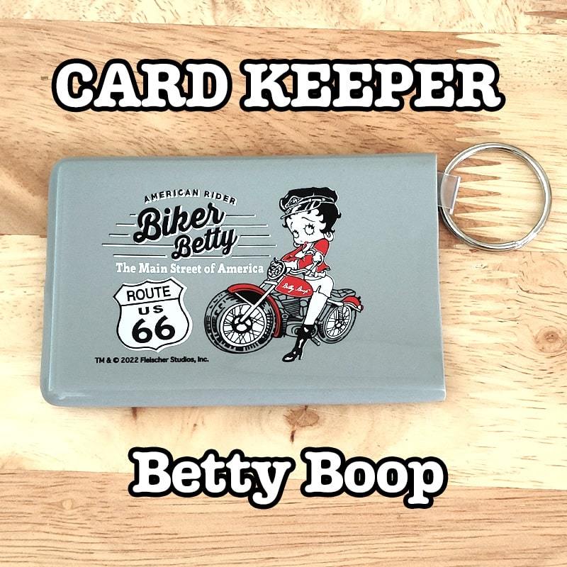 カードキーパー カードケース パスケース ベティ・ブープ 可愛い Betty Boop 定期入れ グレー アメリカン 雑貨 ラバー 名刺入れ_画像1