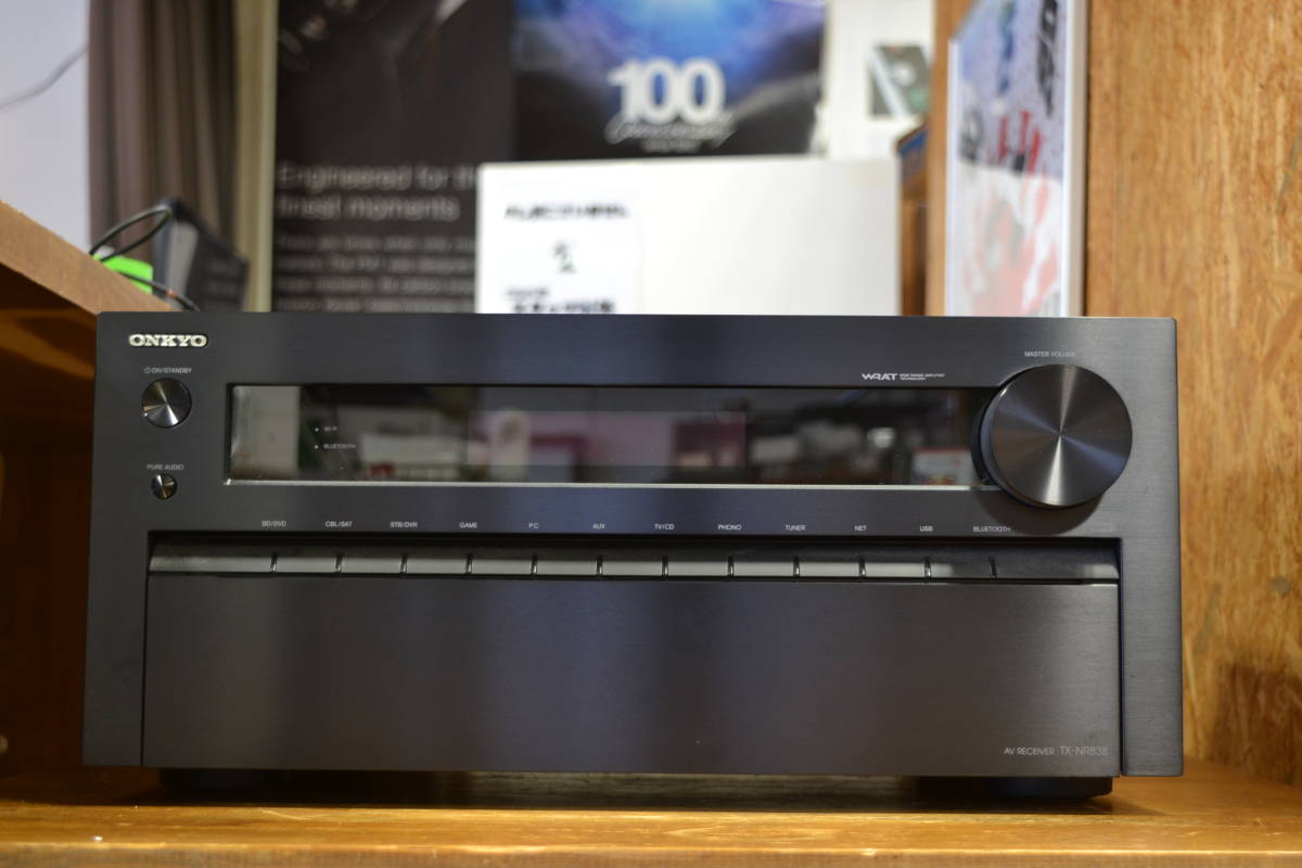 専門ショップ 中古品 ONKYO AVアンプ TX-NR838 リモコン付き