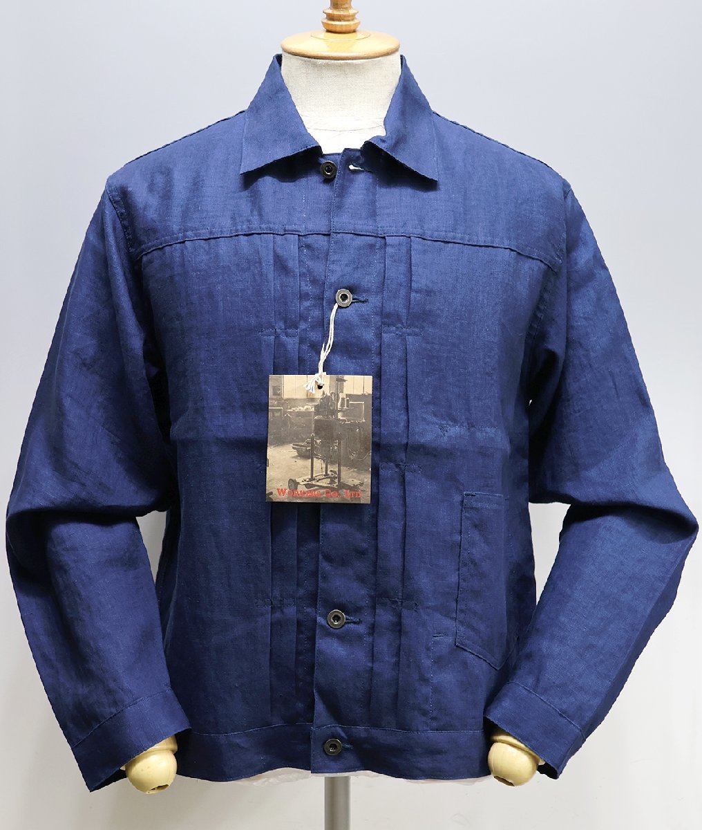 Workers K&T H MFG Co (ワーカーズ) 213 Linen Jacket Deep Indigo Linen/ 213 リネンジャケット 未使用品 ディープインディゴ size 38(M)