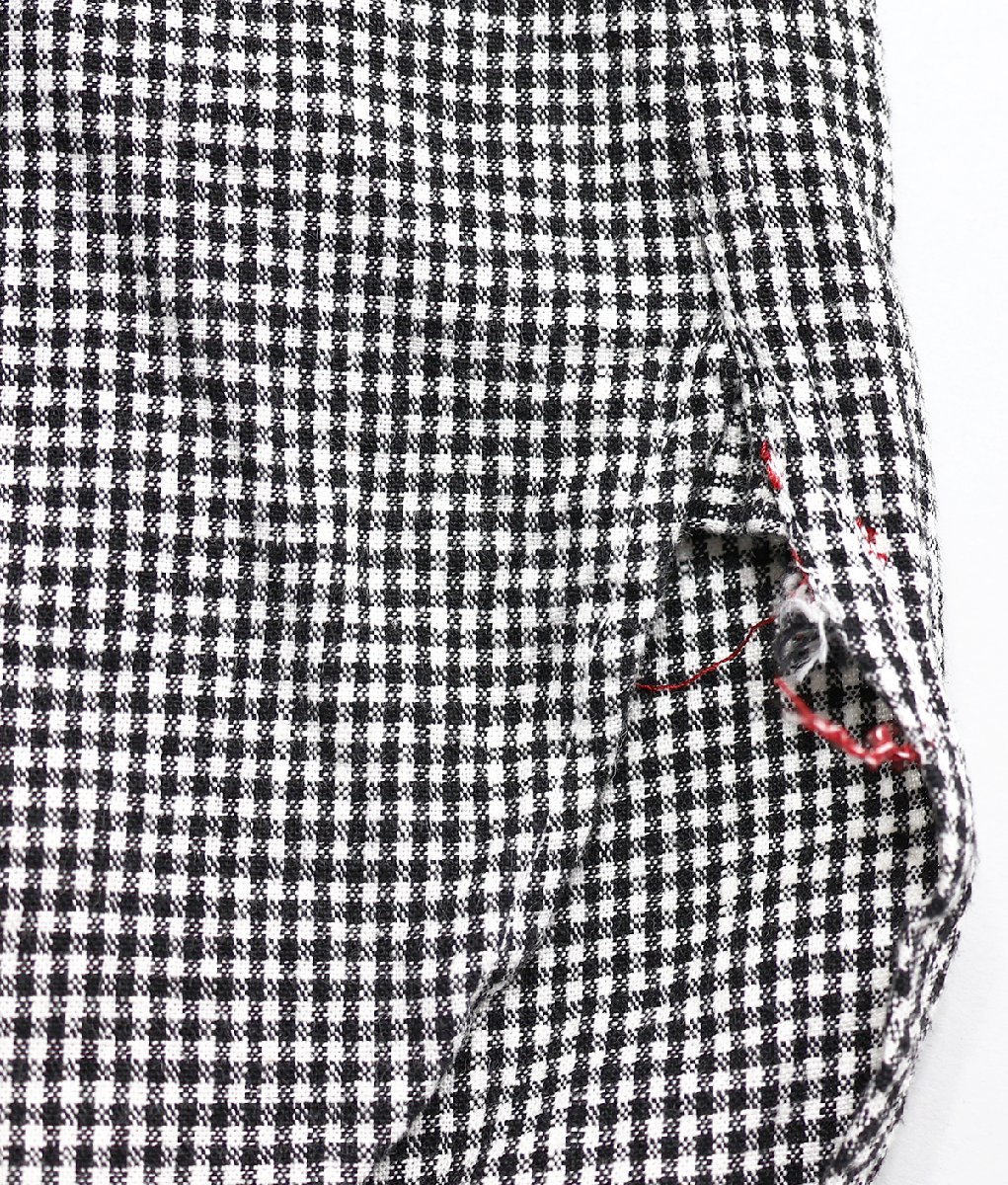 SugarCane Light (シュガーケーンライト) Gingham Check 3/4 Sleeve Work Shirt / 七分袖 ギンガムチェック ワークシャツ sc37299 美品 Mの画像6