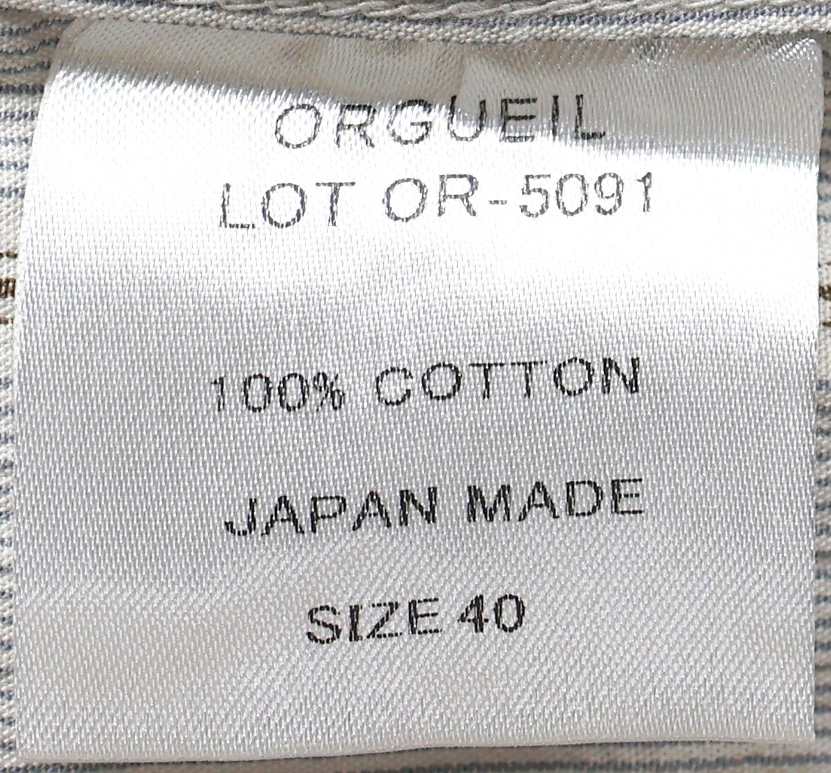 ORGUEIL (オルゲイユ) Baseball Shirt / ベースボールシャツ OR-5091 未使用品 グレー size 40(L) / ステュディオダルチザン_画像8