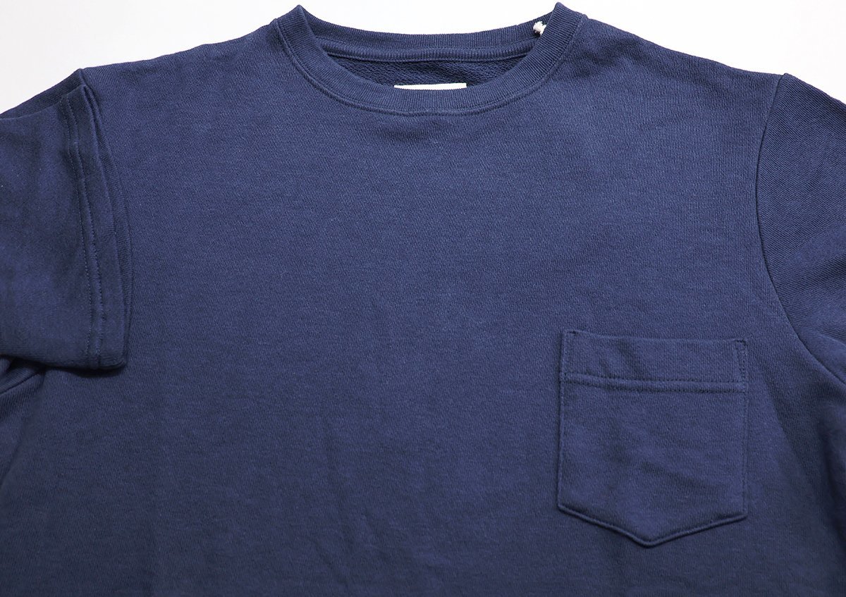 Workers K&T H MFG Co (ワーカーズ) UL Short Sleeve Sweat / ウルトラライト 半袖スウェット 未使用品 ネイビー size 36(S)_画像4