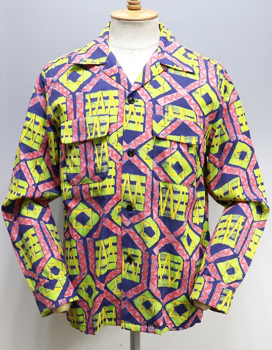 The Groovin High (グルービンハイ) 1950s Town Craft Style Rayon Shirts / レーヨンオープンシャツ 未使用品 ネイビー size L