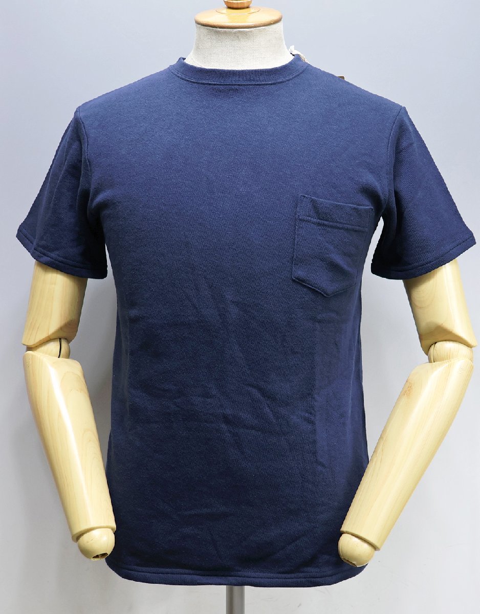 Workers K&T H MFG Co (ワーカーズ) UL Short Sleeve Sweat / ウルトラライト 半袖スウェット 未使用品 ネイビー size 36(S)_画像2