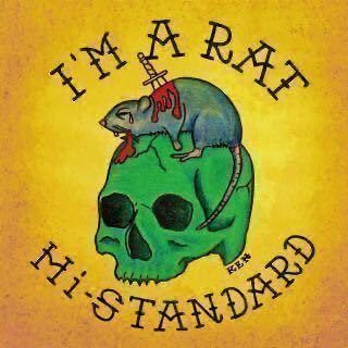 【20日まで価格】Hi-STANDARD I'M A RAT ラグマット ステッカー付 送料無料 ハイスタ 完売品 希少 AIR JAM pizza  of death 新品未使用品