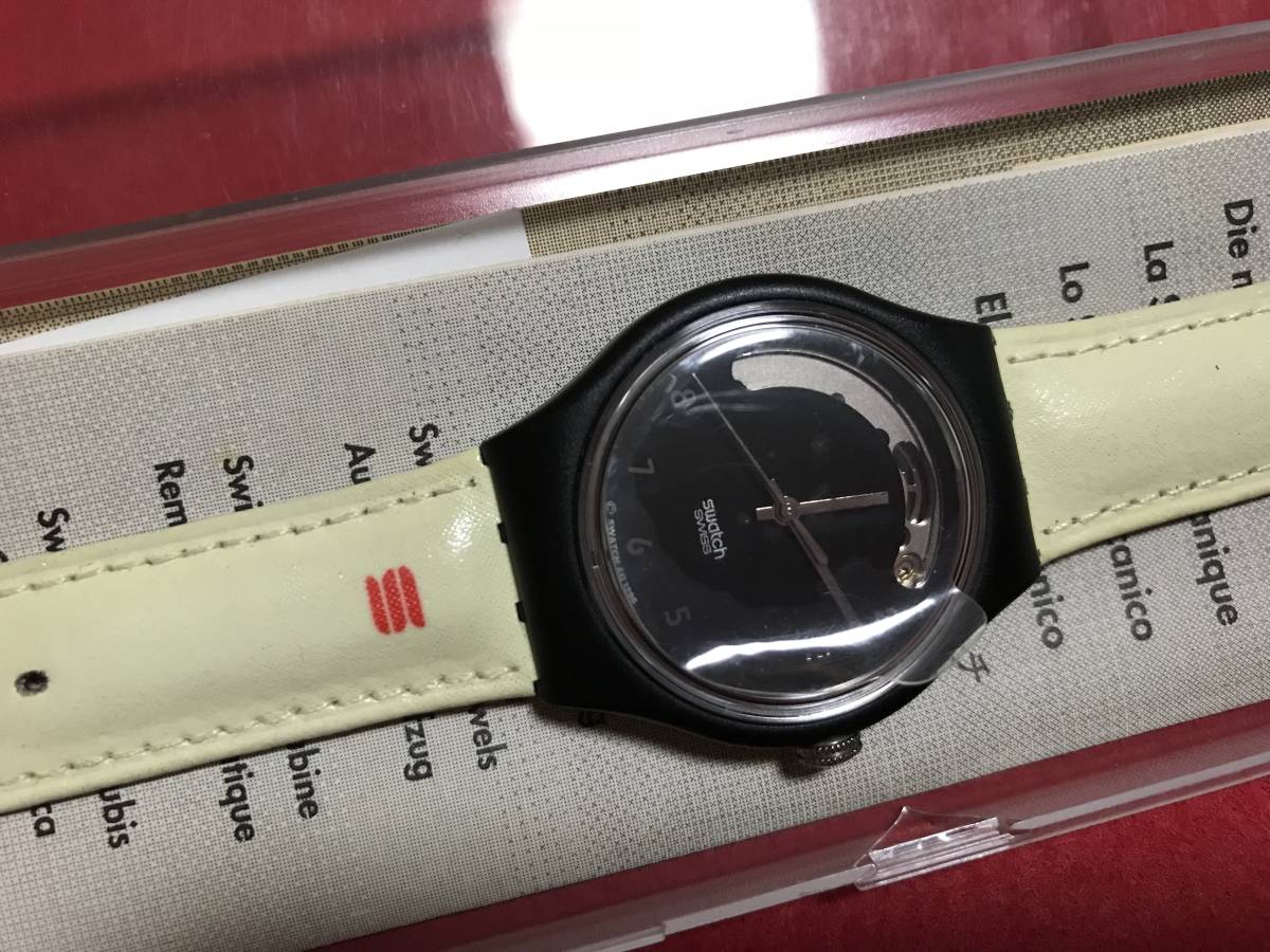 Swatch automatic 腕時計 皮ベルト 未使用_画像4