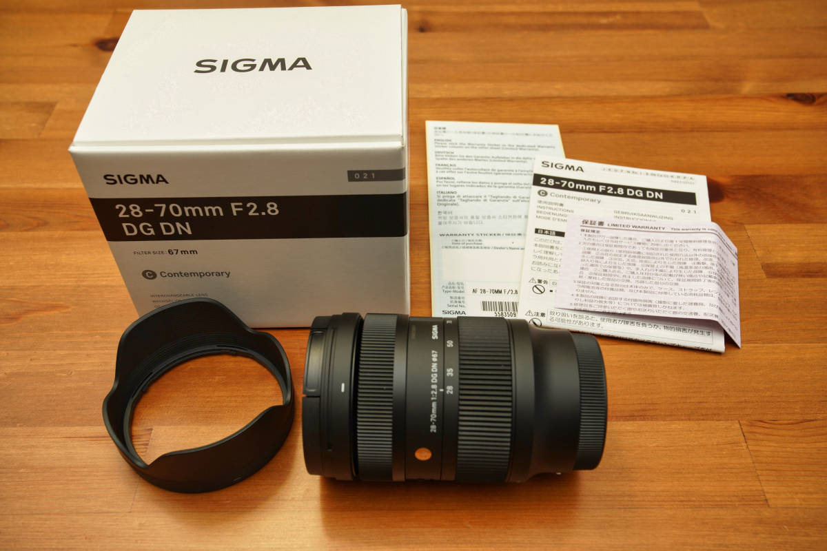 品質は非常に良い DN DG F2.8 28-70mm 【新同】SIGMA Contemporary E ソニー ソニー、ミノルタ