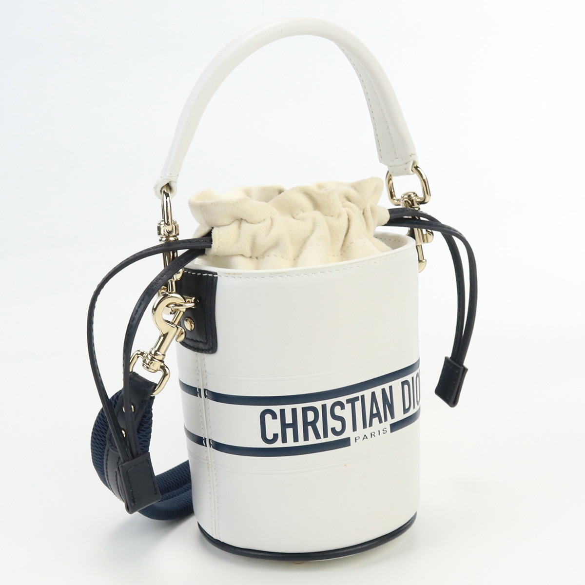Christian Dior クリスチャンディオール ヴァイブマイクロバケットバッグ S6250 OSGQ ポシェット レザー レディース 【中古】