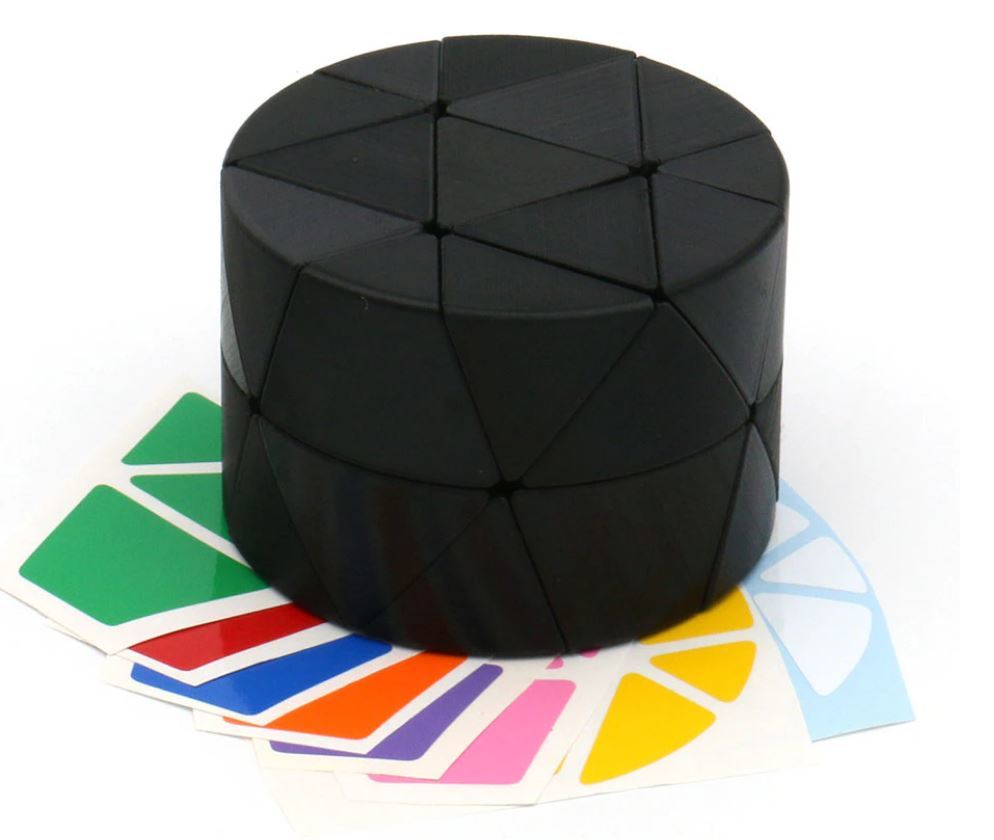 [2 color ..] Cube /s cake z cylinder 2x 2x 2x2,3D print, transparent form, magic. tsui stay puzzle black silk,