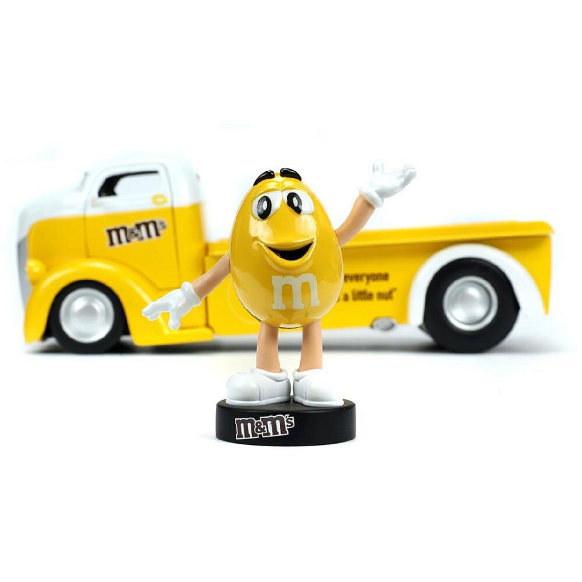 JADA TOYS 1/24 エムアンドエムズ イエロー フィギア ＆ フォード COE フラットベッド Hollywood Ride M & M’s Yellow 33425_画像2