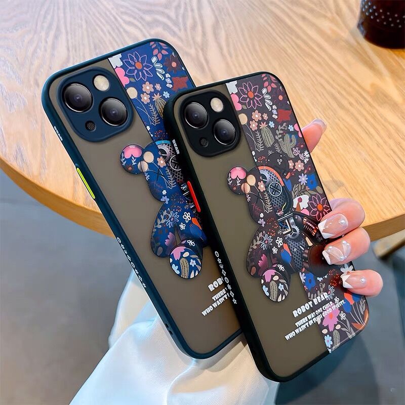 iPhone12Promaxケース グレー 韓国 キャラクター かわいい おしゃれ 3色 耐衝撃 iPhone 11 12 13 14 Pro max mini Plus ケース カバー_画像2