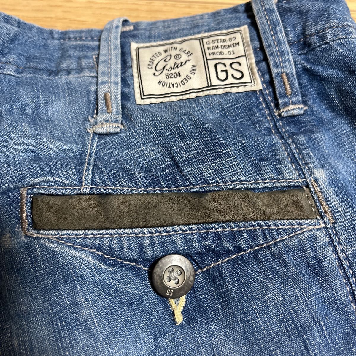 美品 G-STAR RAW used加工 デニムショートパンツ 29 正規店購入 ジースター