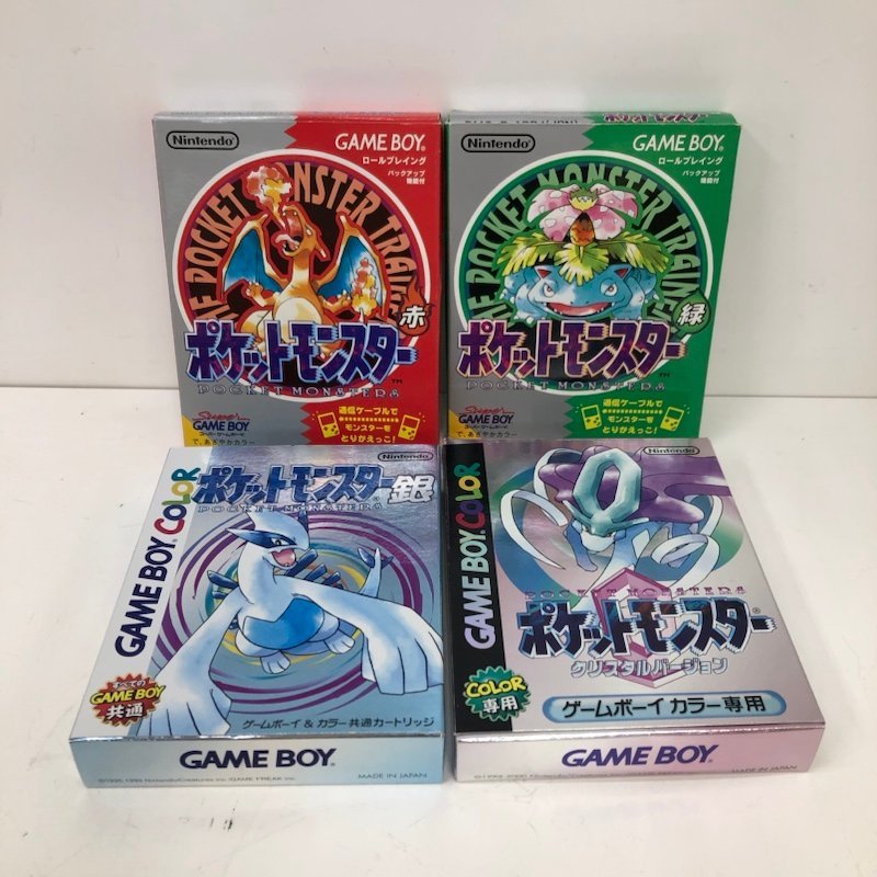 【★安心の定価販売★】 ポケットモンスター ゲームボーイソフト 任天堂 Nintendo 赤 230823SK100500 サインのようなもの有り 箱付き 4本セット クリスタル 銀 緑 ロールプレイング 【★安心の定価販売★】 ポケットモンスター ゲームボーイソフト 任天堂 Nintendo 赤 230823SK100500 サインのようなもの有り 箱付き 4本セット クリスタル 銀 緑 ロールプレイング