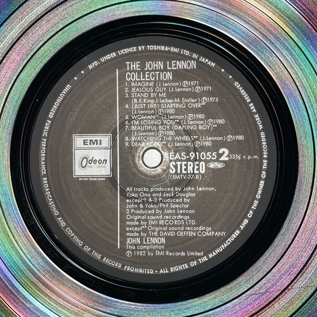 ジョン・レノン・コレクション John Lennon東芝Odeon1982発表 LP