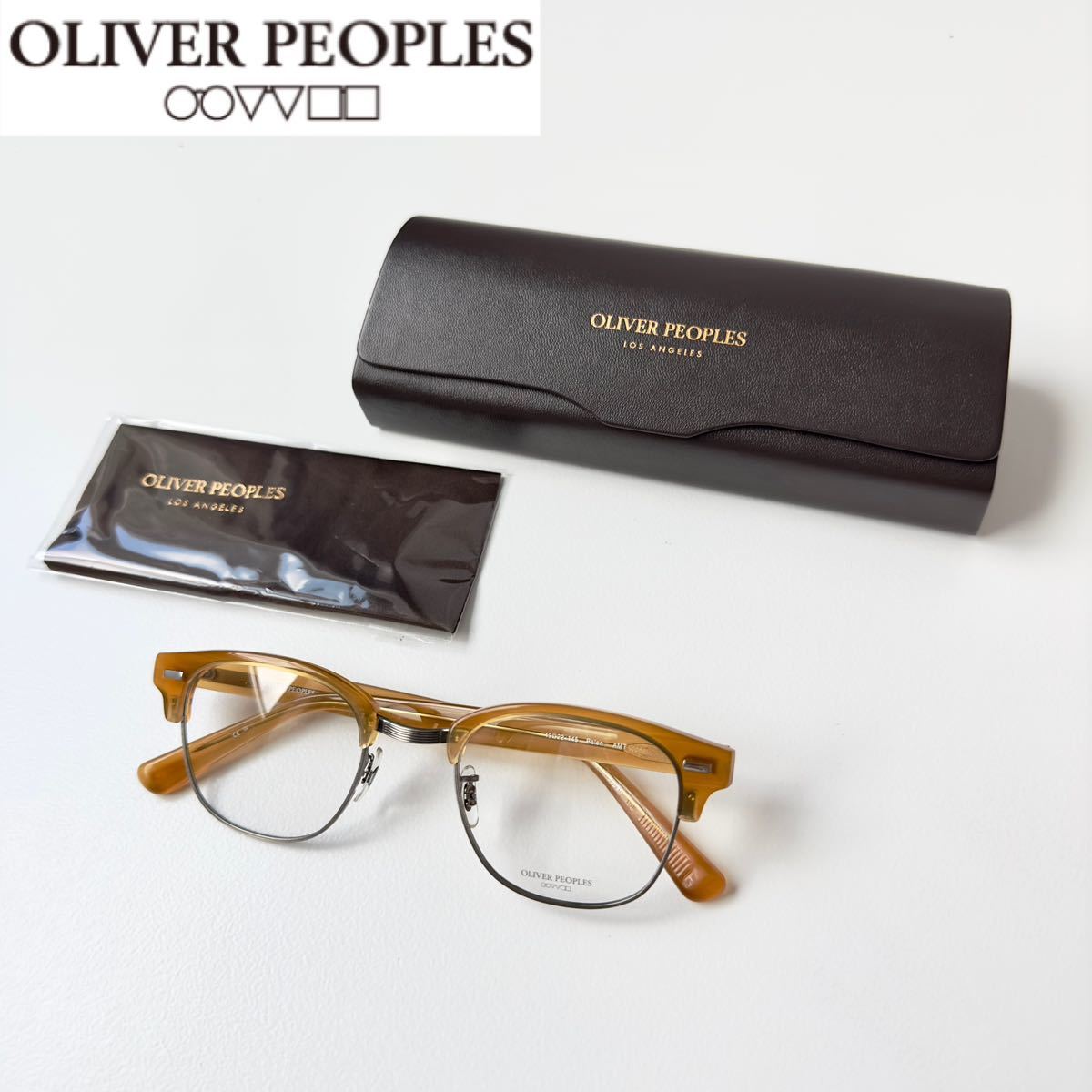 廃盤デッドストック 未使用展示品 OLIVER PEOPLES オリバーピープルズ BALEN バーレン サーモント ブロー セルフレーム 飴色 日本製_画像1