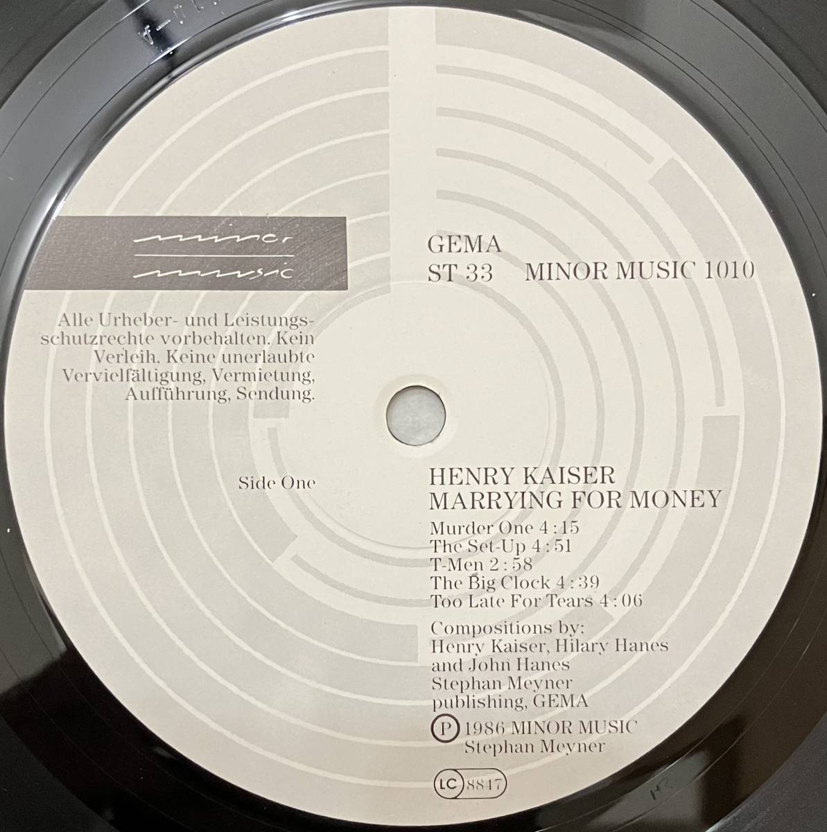 [ LP / レコード ] Henry Kaiser / Marrying For Money ( Free Jazz ) Minor Music フリー ジャズ_画像3